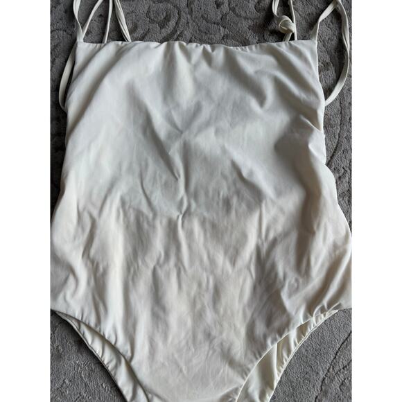 Anemos The K.M. Tie One Piece Swimsuit White Women’s Size Small - Picture 5 of 7